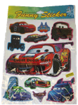 cars funny stickers 18 3d 10 sheet