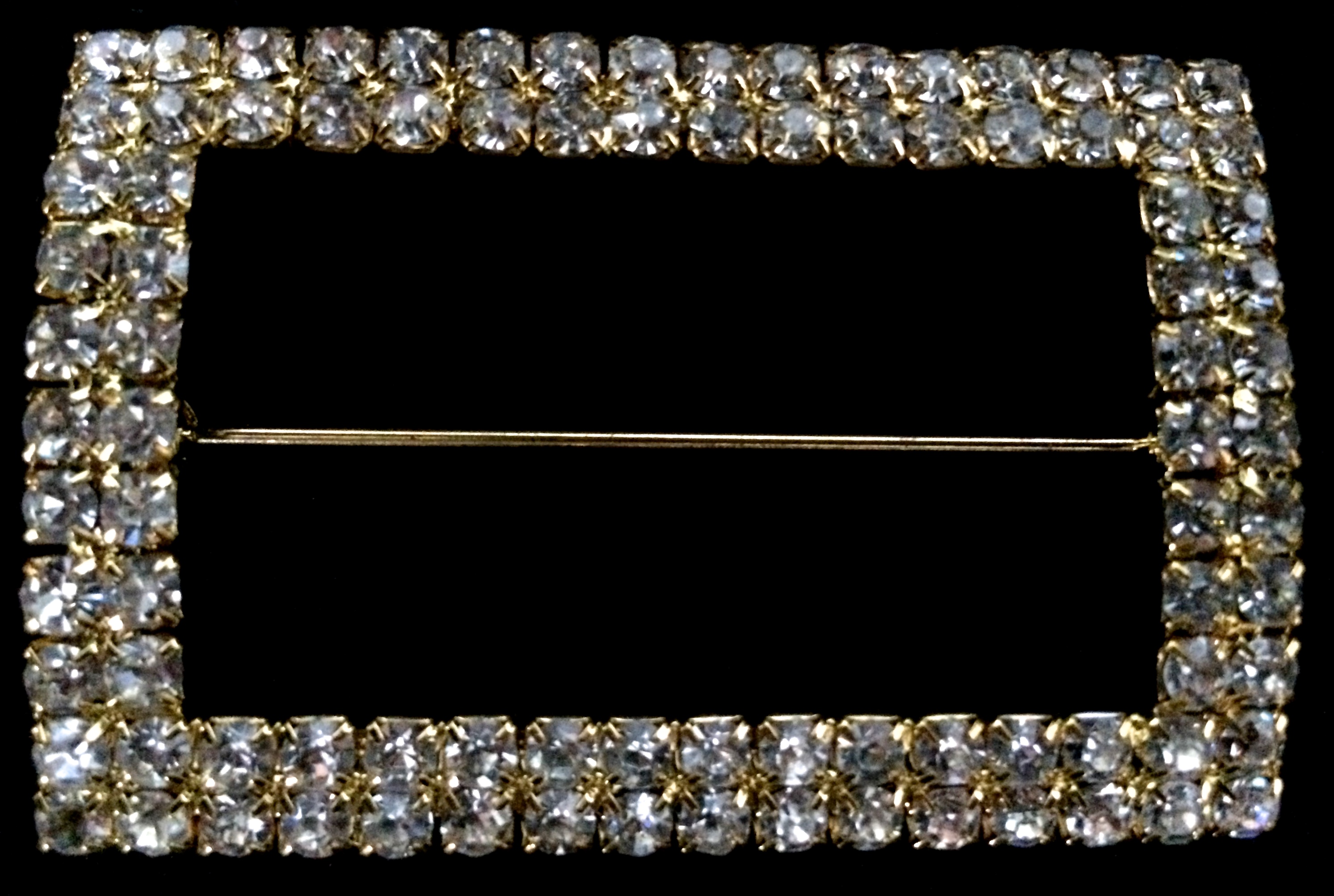 gold rhinestone brooch